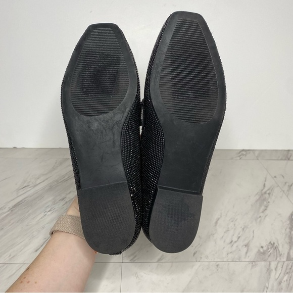 Steve Madden Riski Black Rhinestone Square Toe Loafer 6 1/2 M - Picture 14 of 15